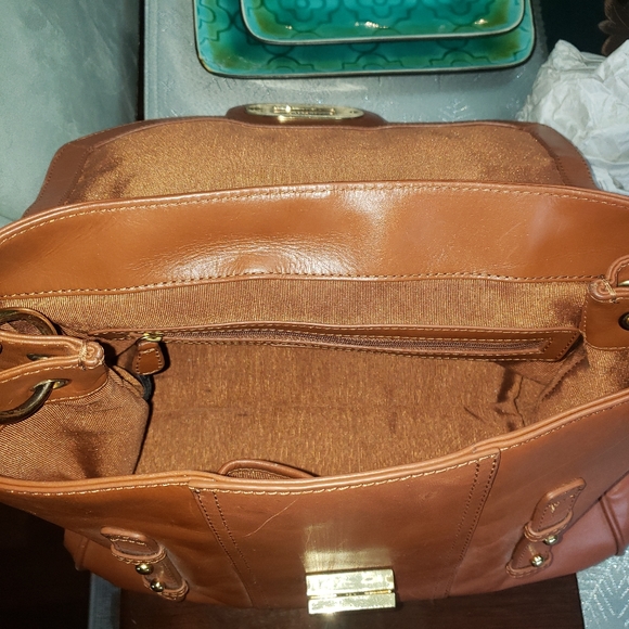 BADGLEY MISCHKA 'KEYRA' SATCHEL in Cognac - Picture 4 of 9